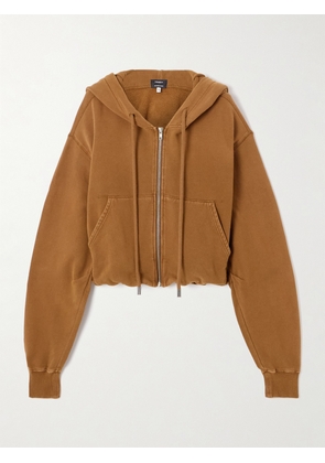 R13 - Balloon Oversized Cotton-jersey Hoodie - Brown - x small,small,medium,large