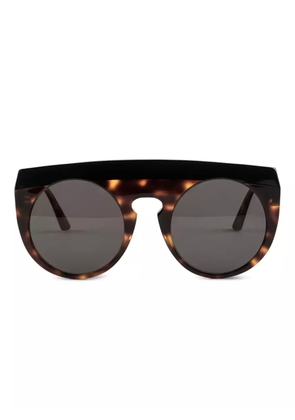 Gamine tortoiseshell geometric sunglasses - Black