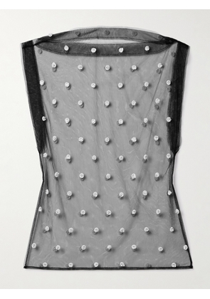 Isabel Marant - Elicy Embellished Tulle Tank - Black - FR 34,FR 36,FR 38,FR 40,FR 42