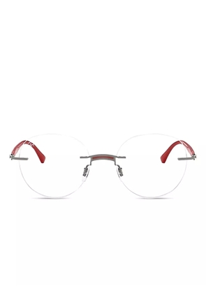 Ray-Ban round-frame rimless glasses - Red
