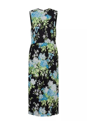 Moschino floral-print sleeveless midi dress - Black