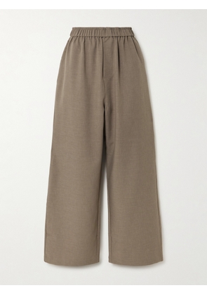 The Frankie Shop - Baxter Twill Wide-leg Pants - Brown - XXS,XS,S,M,L,XL
