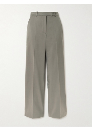 The Frankie Shop - Lenora Pleated Twill Straight-leg Pants - Brown - XXS,XS,S,M,L,XL