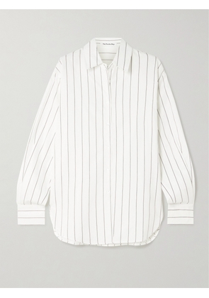 The Frankie Shop - Peri Striped Cotton-blend Poplin Shirt - White - XXS,XS,S,M,L,XL