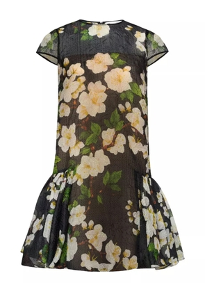 Oscar de la Renta silk mini dress - Blue