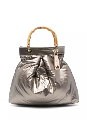 la milanesa bamboo-handle quilted tote bag - Brown