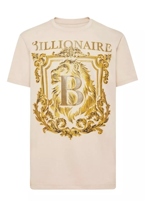 Billionaire Lion B Frame-print T-shirt - Neutrals