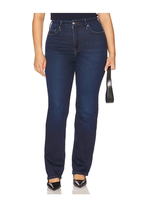 Good American Soft Tech Good True Straight Jeans in Blue. Size 0. Also in 14, 16, 18, 2, 20, 22, 24, 8.