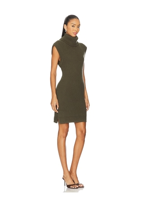 SIMKHAI Albanie Mini Dress in Olive. Size L. Also in S, XS.