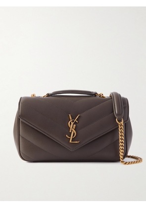 SAINT LAURENT - Loulou Quilted Leather Shoulder Bag - Brown - One size