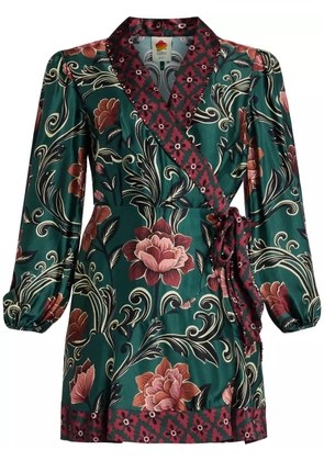 FARM Rio floral-print mini dress - Green