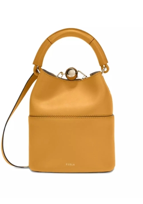 Furla mini Sfera leather bucket bag - Yellow