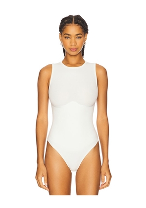 fleur du mal Hourglass Rib Bodysuit in Ivory. Size L. Also in M, S, XS.