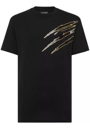Plein Sport scratch-print T-shirt - Black