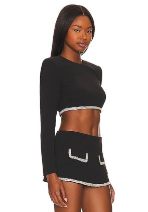 Lovers and Friends x Rachel Cosette Crop Top in Black. Size L. Also in M, S, XL, XS.