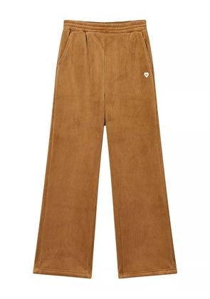 CHOCOOLATE cord heart-logo track pants - Brown