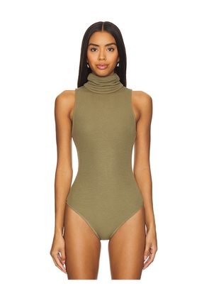 Lovers and Friends Blythe Bodysuit in Olive. Size L. Also in M, S, XL, XS.