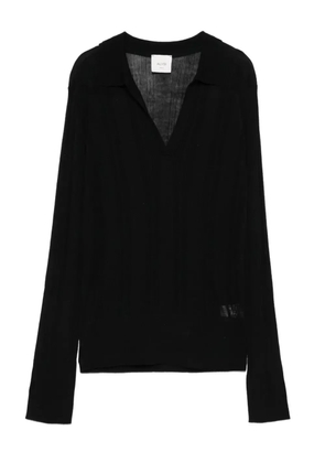 Alysi ribbed V-neck sweater - Black