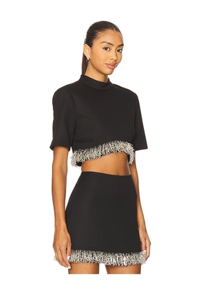 SIMKHAI Jalen Cropped Top in Black. Size 0. Also in 10, 2, 4, 8.