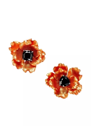 Anabela Chan Phoenix Floral diamond earrings - Orange