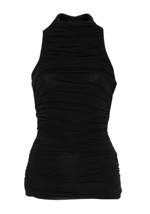 Amen turtleneck ruched top - Black