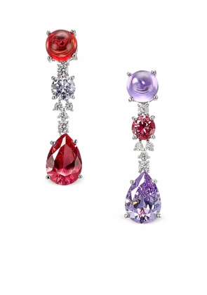 Anabela Chan 18K white gold Tutti Frutti earrings - Silver