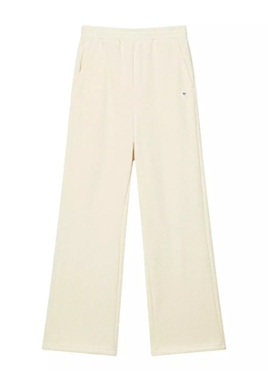 CHOCOOLATE ribbed track pants - White