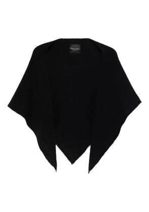 Roberto Collina triangular cashmere-blend scarf - Black