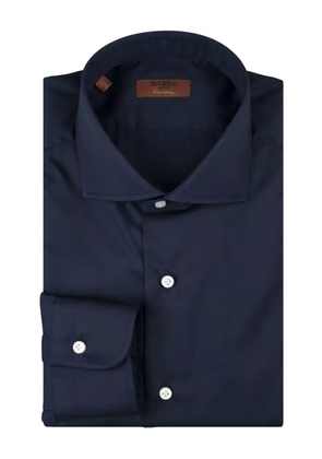 Barba long-sleeve cotton shirt - Blue