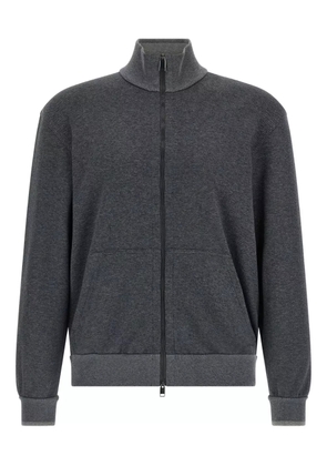 Brioni zip-front sweatshirt - Grey