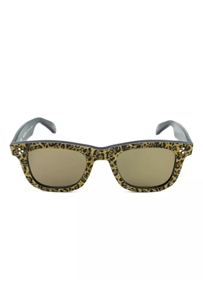 Kador Solemio leopard-print square sunglasses - Brown