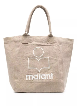 ISABEL MARANT Yenky Canvas logo tote bag - Brown