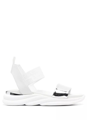 Baldinini metallic-strap detail sandals - White