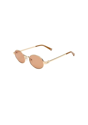 Le Specs Poseidon Deux Sunglasses in Metallic Gold.