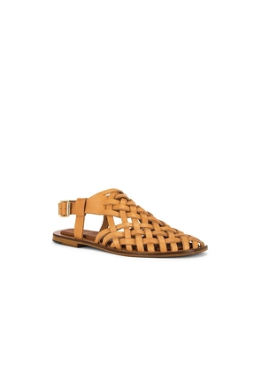Mansur Gavriel Woven Sandal in Tan. Size 36. Also in 37, 38.