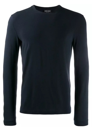 Giorgio Armani jersey sweatshirt - Blue