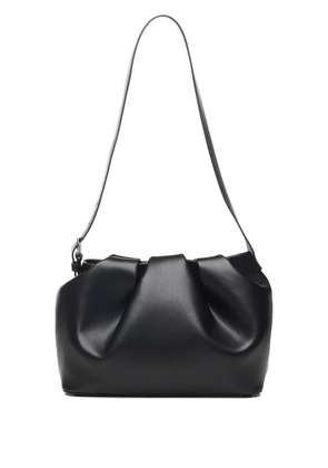 Themoirè buckle shoulder bag - Black