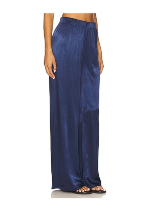 LA Made Call Chill Silky Wide Leg Long Pant in Navy. Size S. Also in L, M, XL, XS.