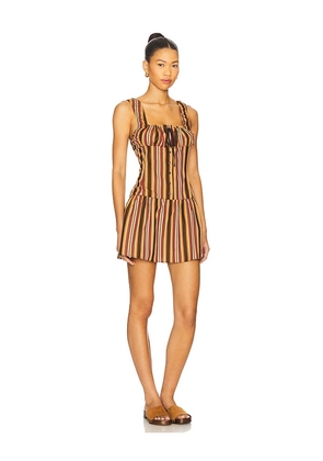 LIONESS Heart Shaped Mini Dress in Brown. Size L. Also in M, S, XL, XS, XXL, XXS.