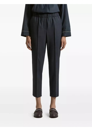 Peserico elasticated-waist checked trousers - Blue