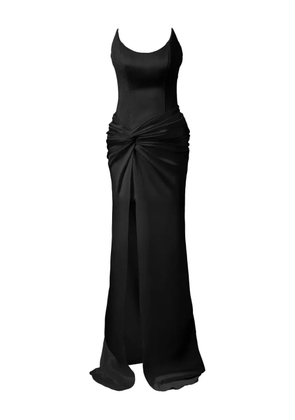 MOOS STUDIO Silent Black corset maxi dress