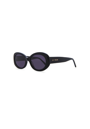 Lu Goldie Valentina Sunglasses in Black.