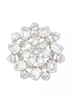 Susan Caplan Vintage 1950s Weiss crystal-embellished brooch - Silver