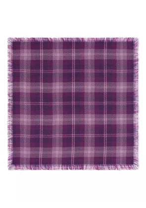 BOMPARD checked fringed scarf - Purple