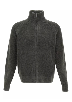 RRD zip-front ribbed-knit cardigan - Grey