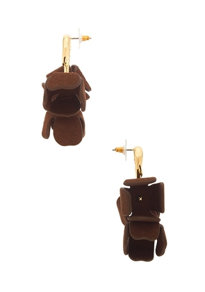 Lele Sadoughi Bellflower Earrings in Metallic Gold.