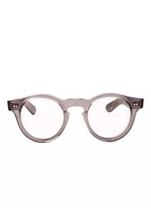 Kador Mondo temple-details round-frame glasses - Grey