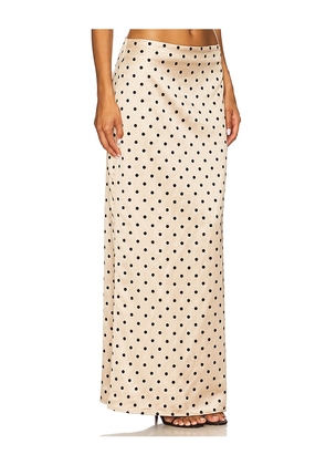 MORE TO COME Elianna Midi Skirt in Neutral. Size L. Also in S, XS.