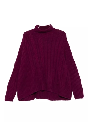 BOMPARD cable-knit high-neck sweater - Red
