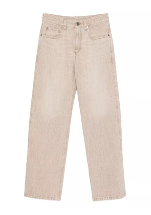 Brunello Cucinelli washed cotton jeans - Neutrals